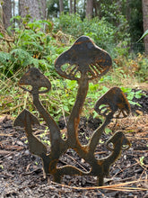 Load image into Gallery viewer, Fairy ring of mushroms garden art
