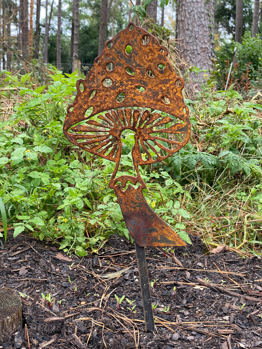 Whimsical Mushroom Garden Art